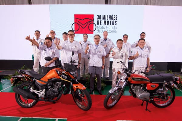 Honda comemora 30 milhões de motos produzidas no Brasil e consolida liderança no mercado